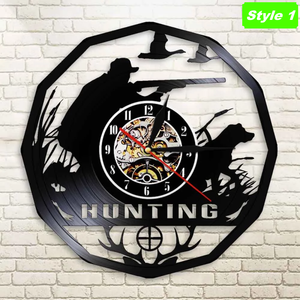 Deer Hunting Wall Clock