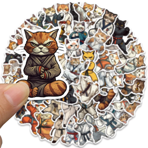 Kung Fu Cat Stickers