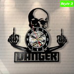 Skull Punk Rock Wall Clock