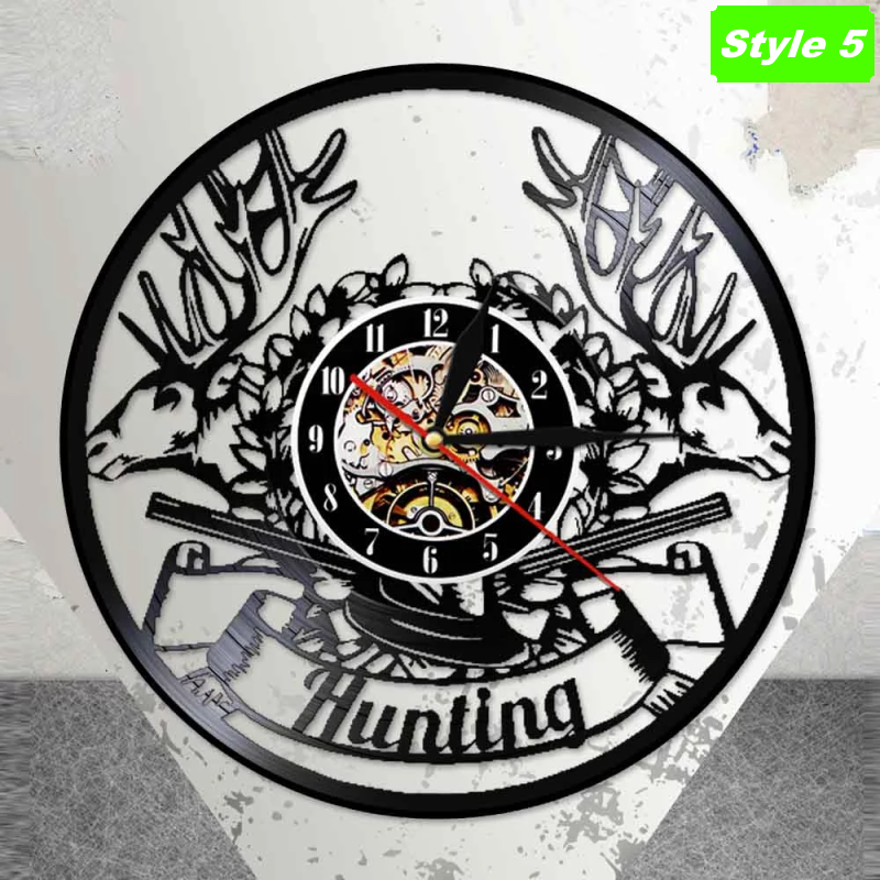 Deer Hunting Wall Clock