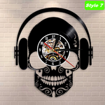 Skull Punk Rock Wall Clock