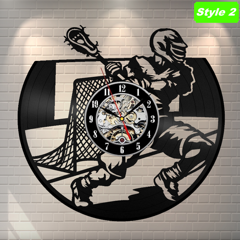 Lacrosse Sports Wall Clock