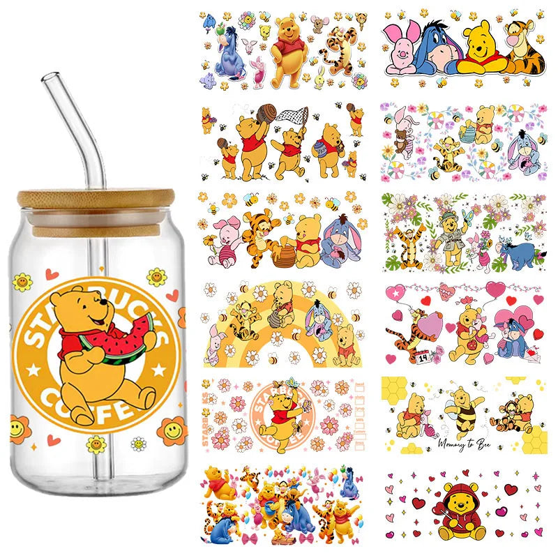 Bear Winnie the Pooh UV DTF Cup Wraps