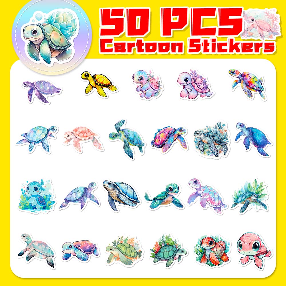 Blue Sea World Turtle Stickers