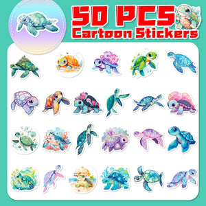 Blue Sea World Turtle Stickers