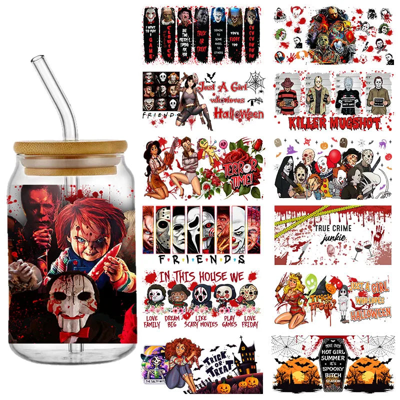 Halloween Characters UV DTF Cup Wraps