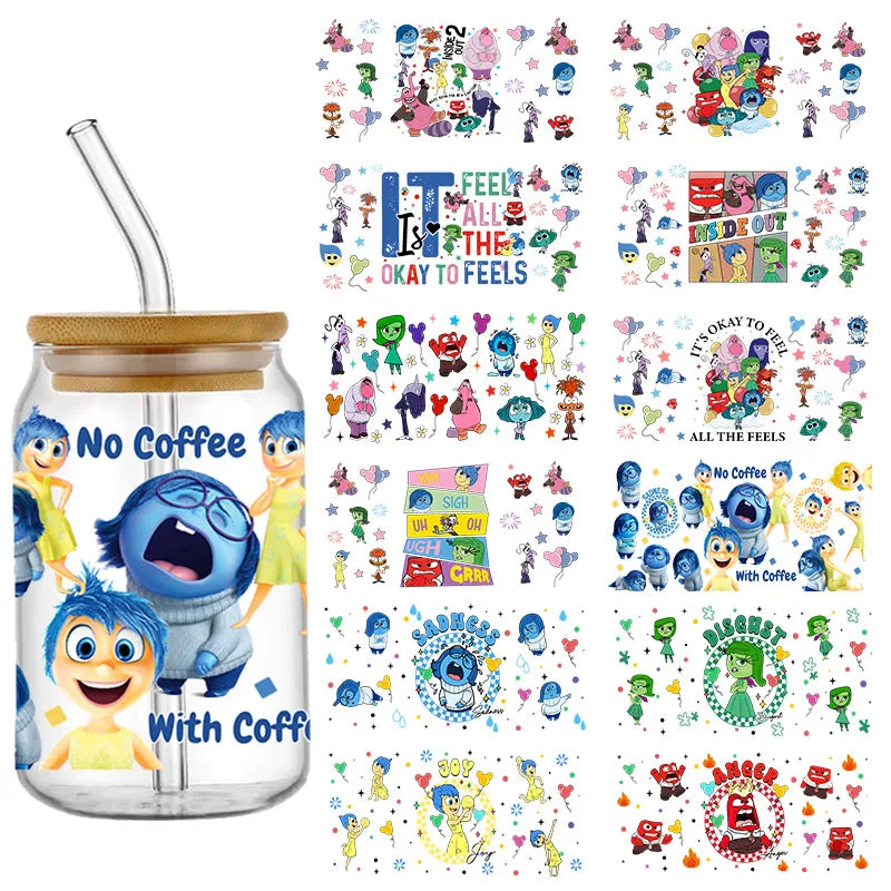 Disney Inside Out 2 UV DTF Cup Wraps