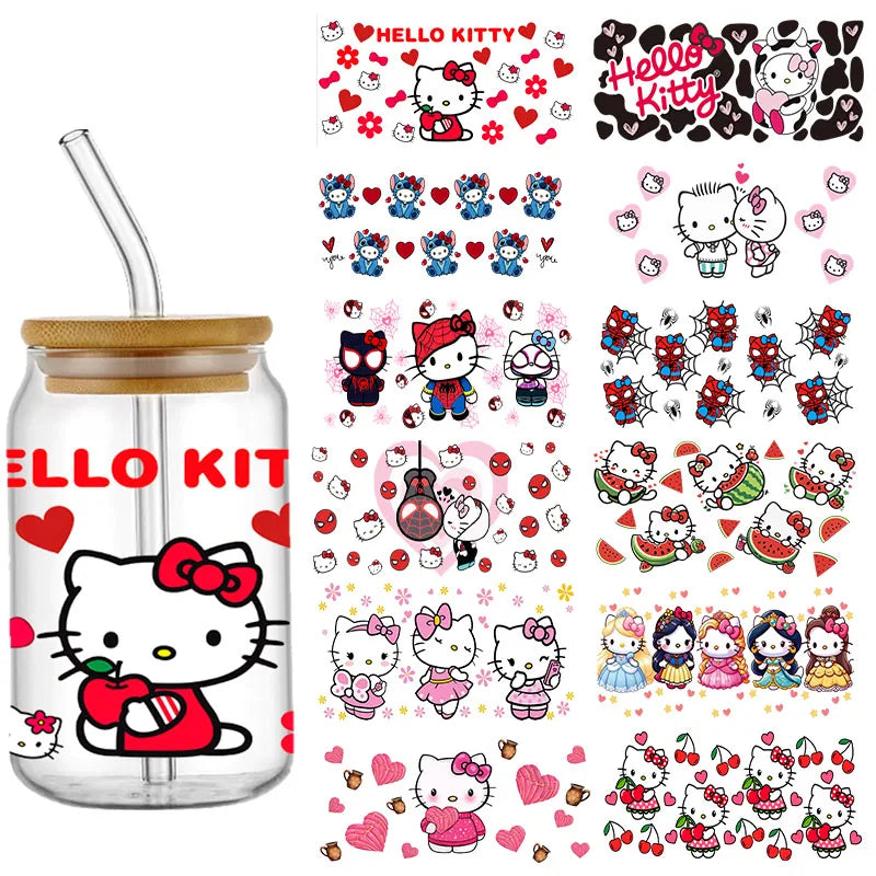 Hello Kitty Cartoon UV DTF Cup Wraps