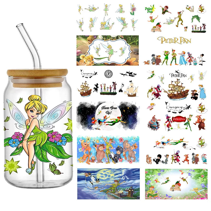 Peter Pan Tinker Bell UV DTF Cup Wraps