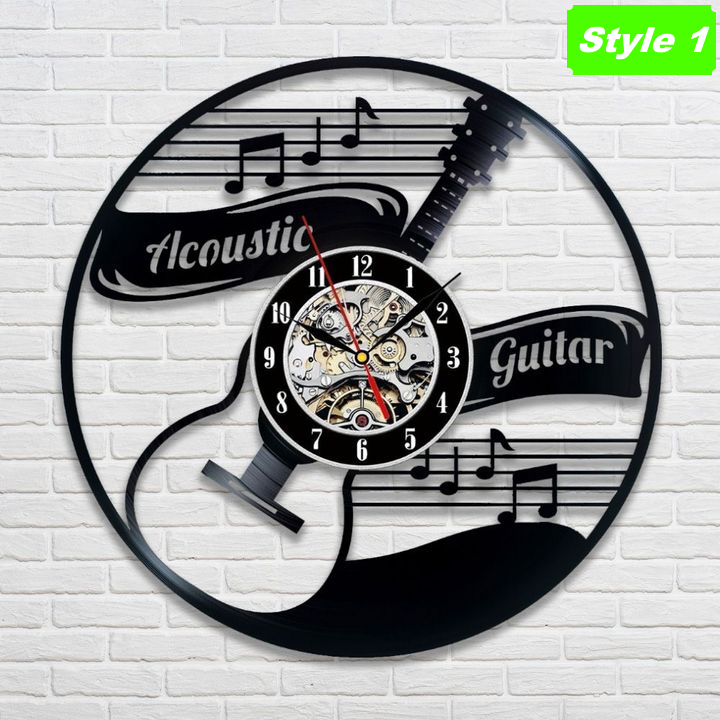 Acoustic Guitar Wall Clock