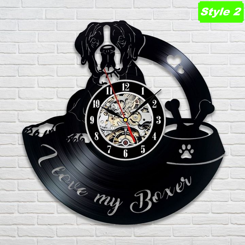 Boxer Dog Wall Clock