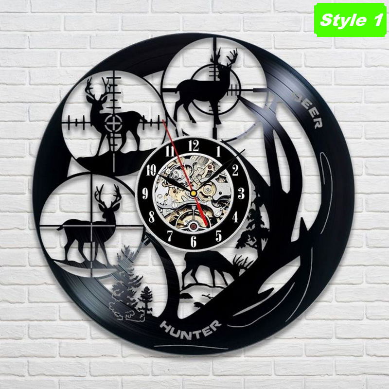 Deer Hunter Wall Clock