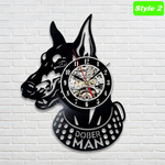 Doberman Wall Clock