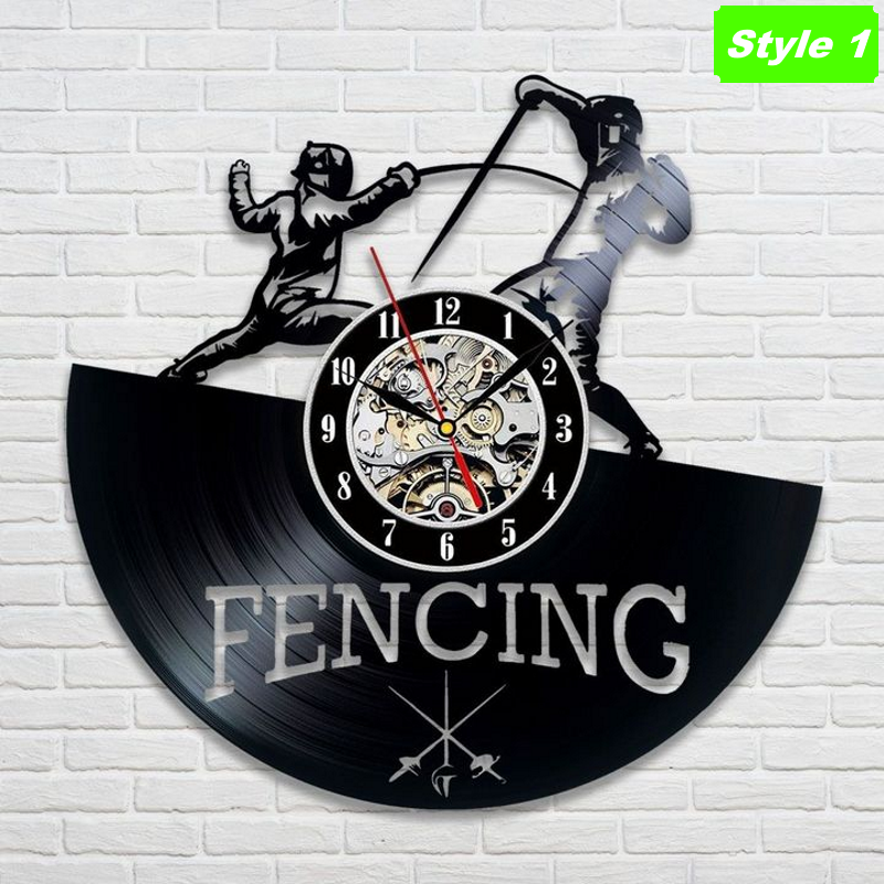 Fencing Wall Clock