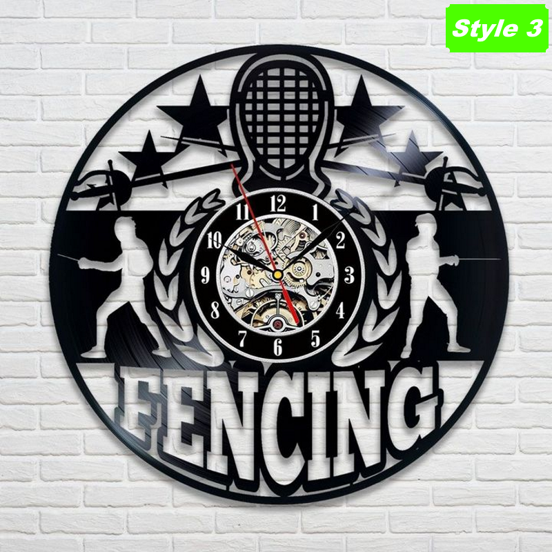 Fencing Wall Clock