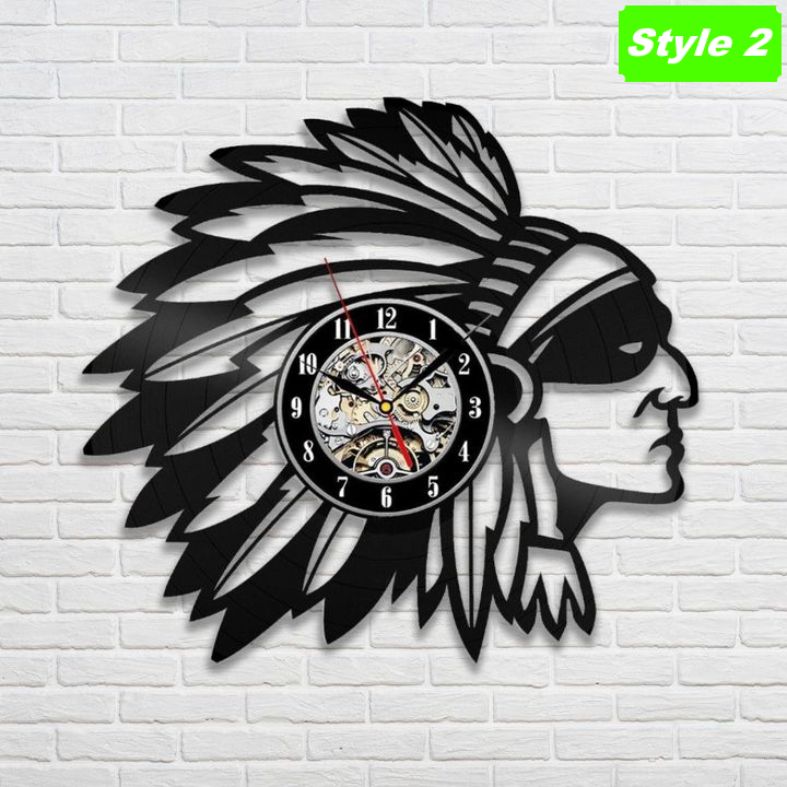 Native American Wall Clock