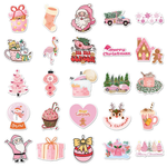 Pink Christmas Stickers