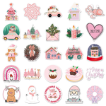 Pink Christmas Stickers