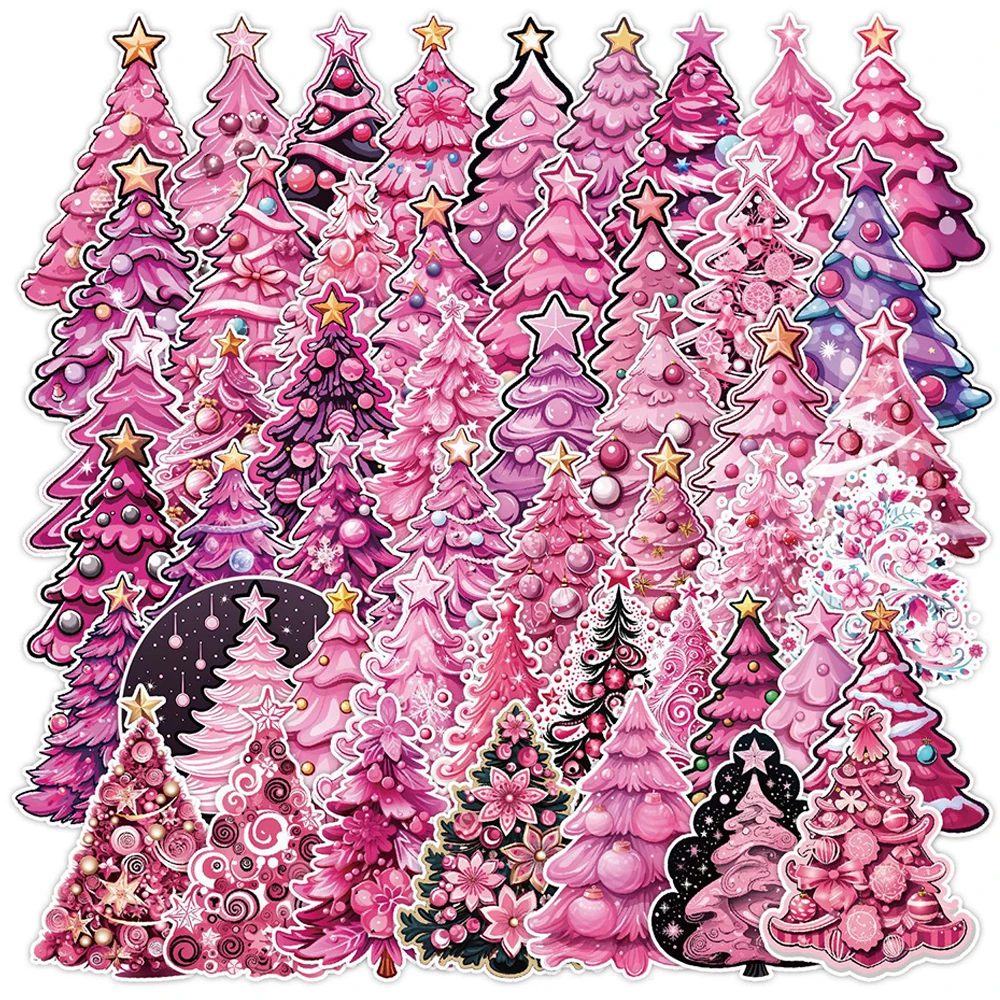 Pink Christmas Stickers