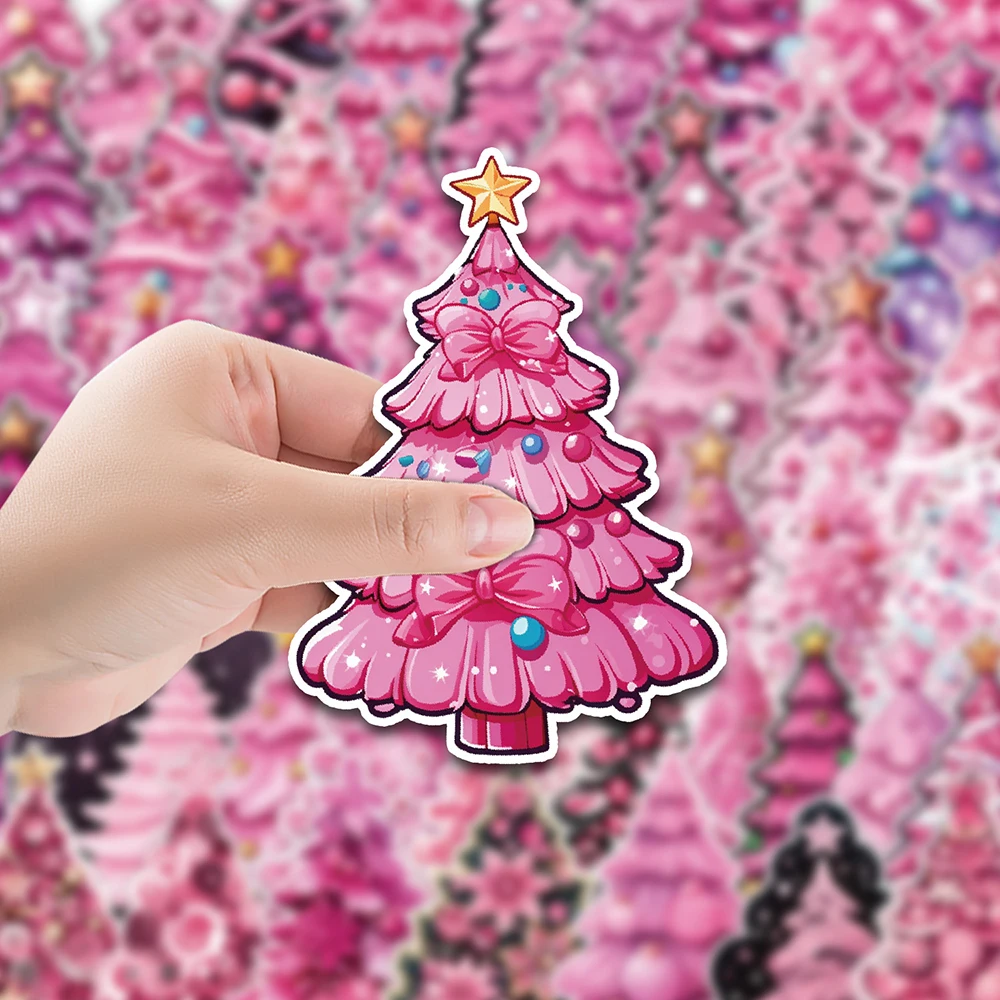 Pink Christmas Stickers