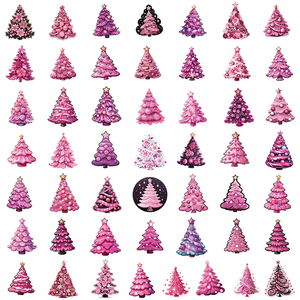 Pink Christmas Stickers