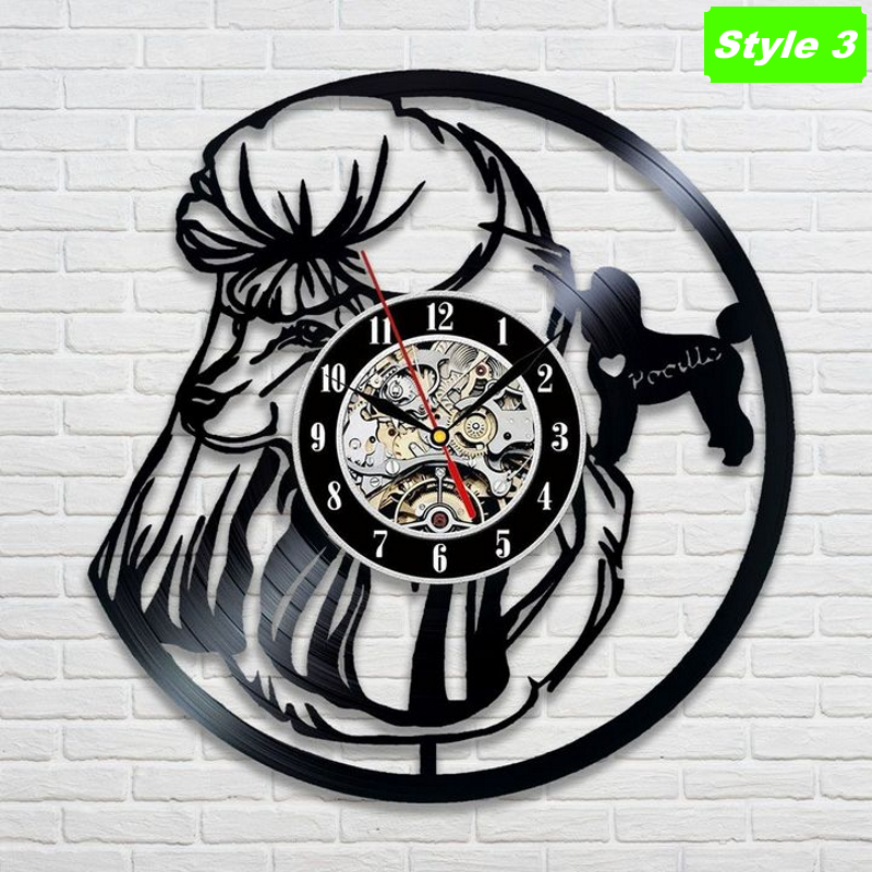 Poodle Wall Clock