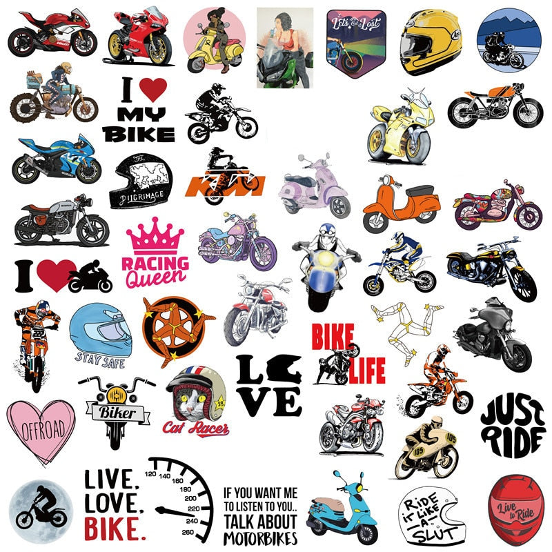 Biker Racing Stickers