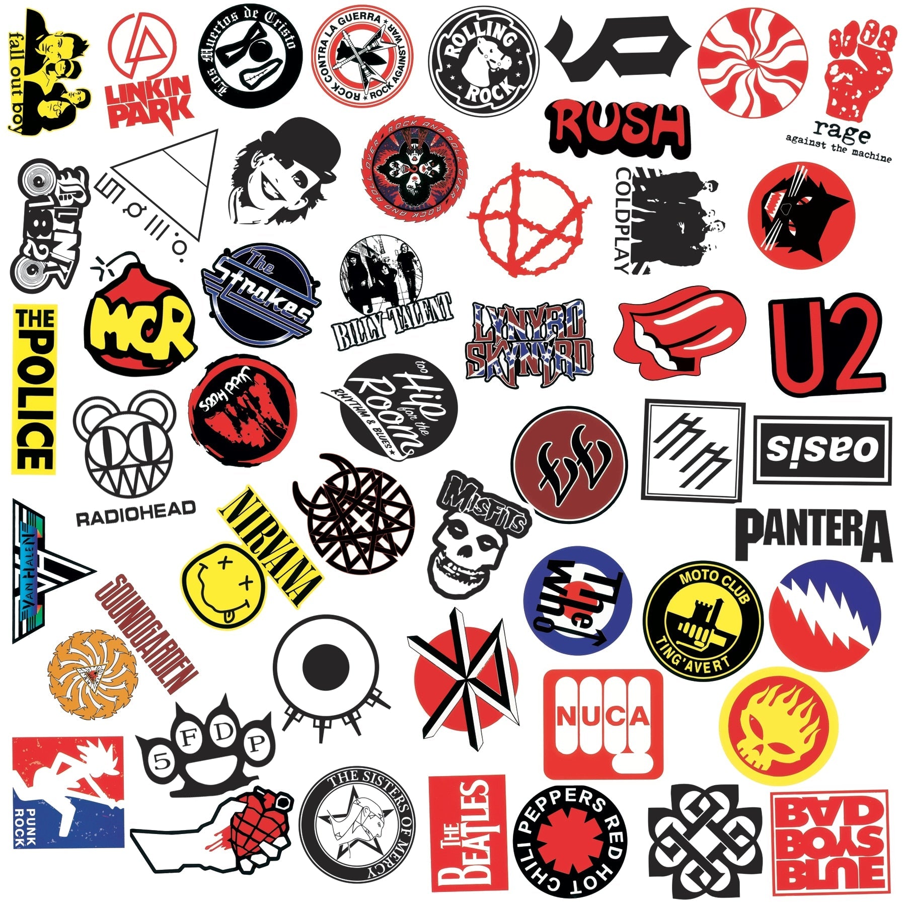 Rock Band Retro Stickers