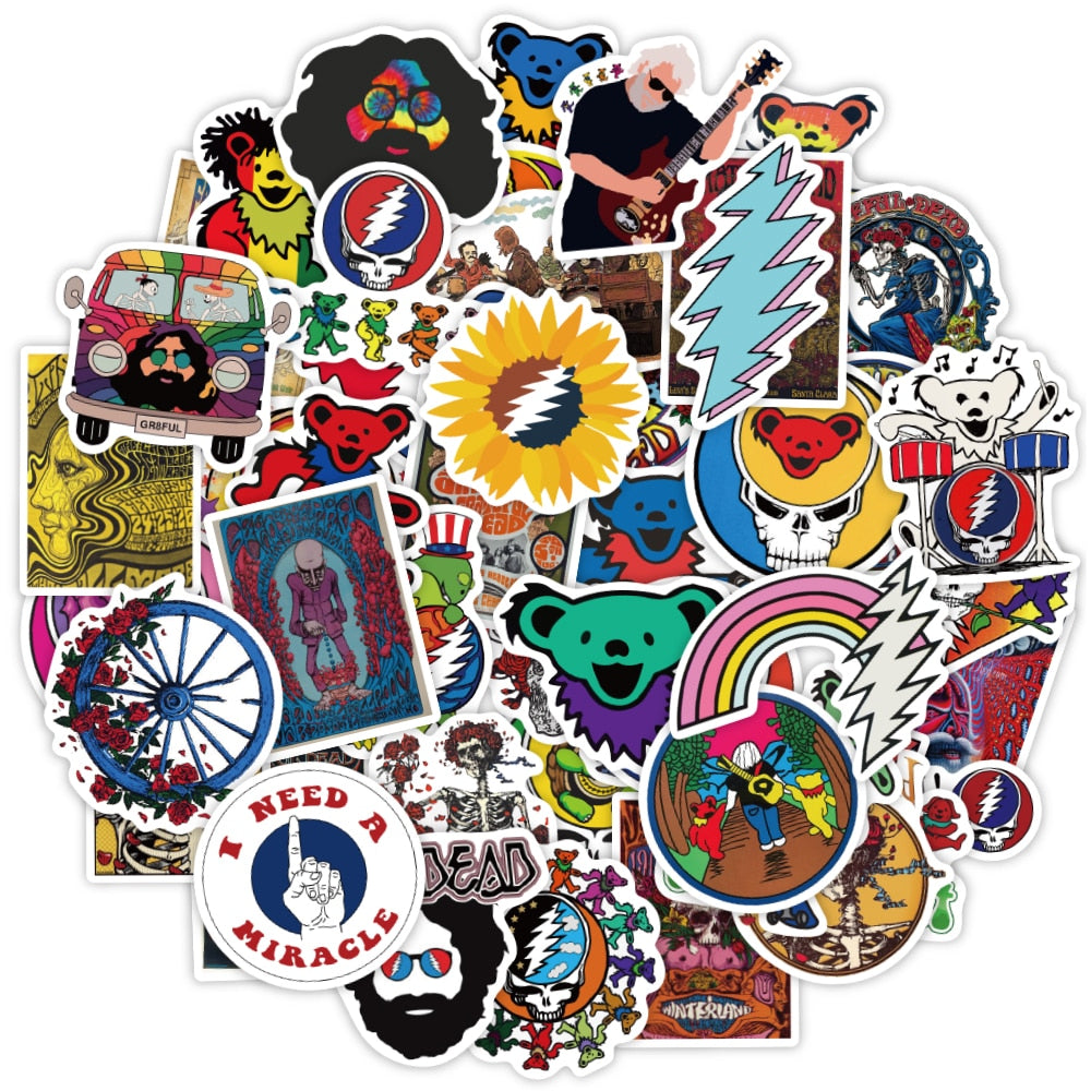 Grateful Dead Rock Band Stickers