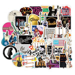 Rock And Roll Guitar Music Stickers