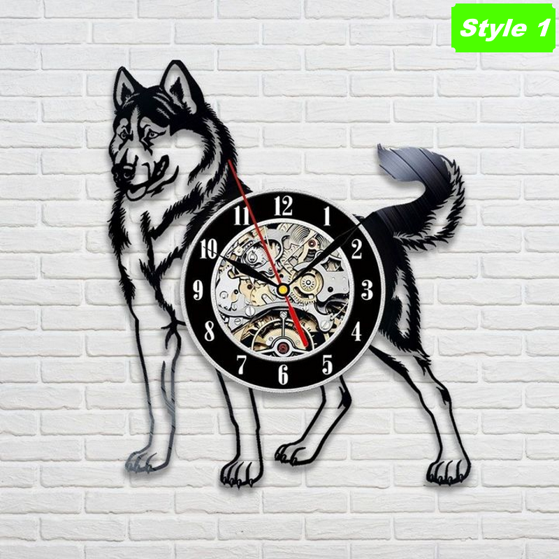 Siberian Husky Wall Clock