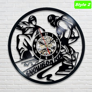 Snowboarding Wall Clock