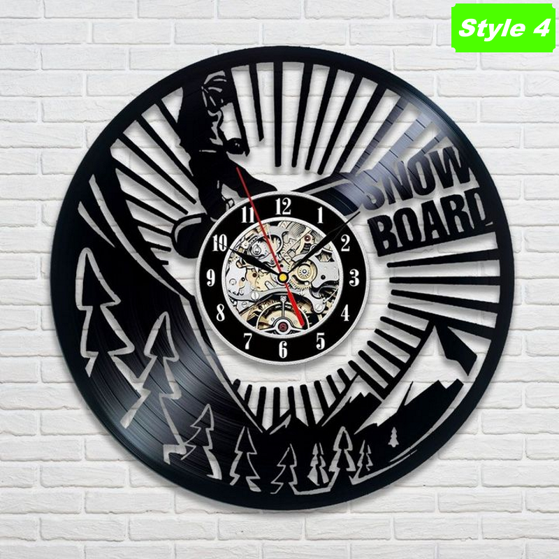 Snowboarding Wall Clock