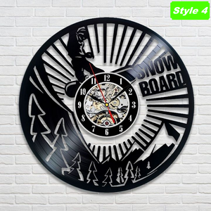 Snowboarding Wall Clock