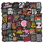 Inspirational English Letters Colorful Stickers