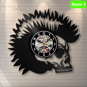 Skull Punk Rock Wall Clock