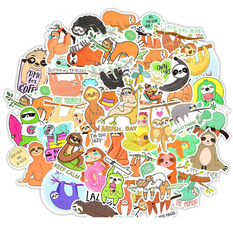 Lazy Sloth Stickers