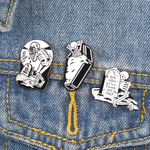 Skeleton Enamel Pin