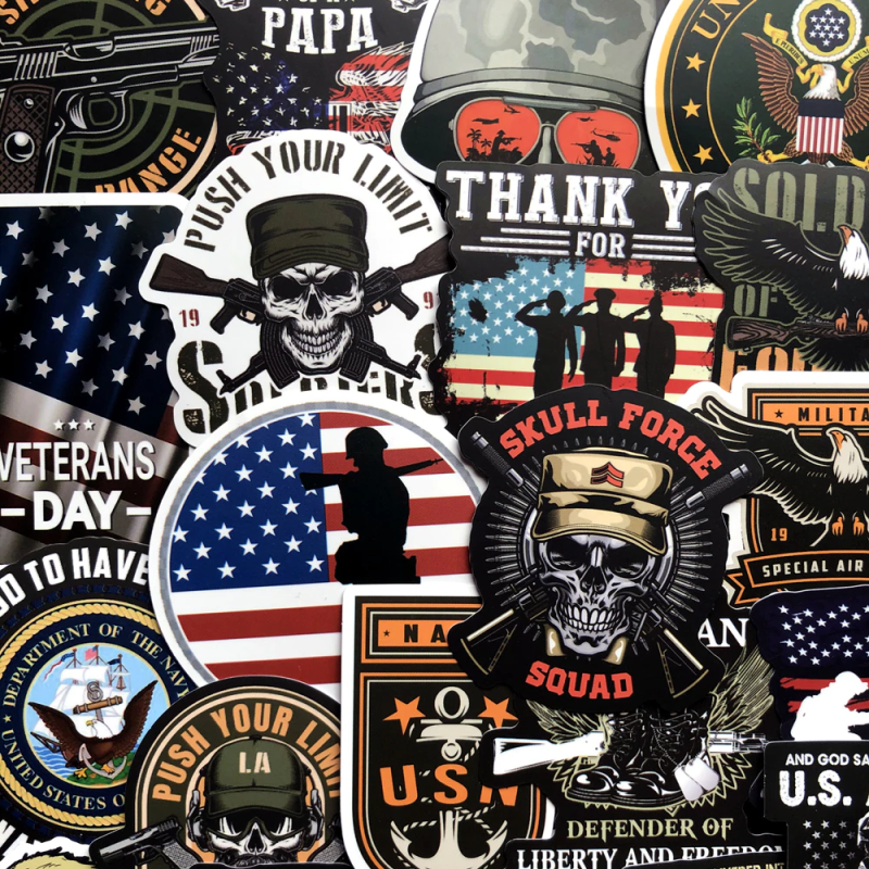 Veteran Retro Stickers