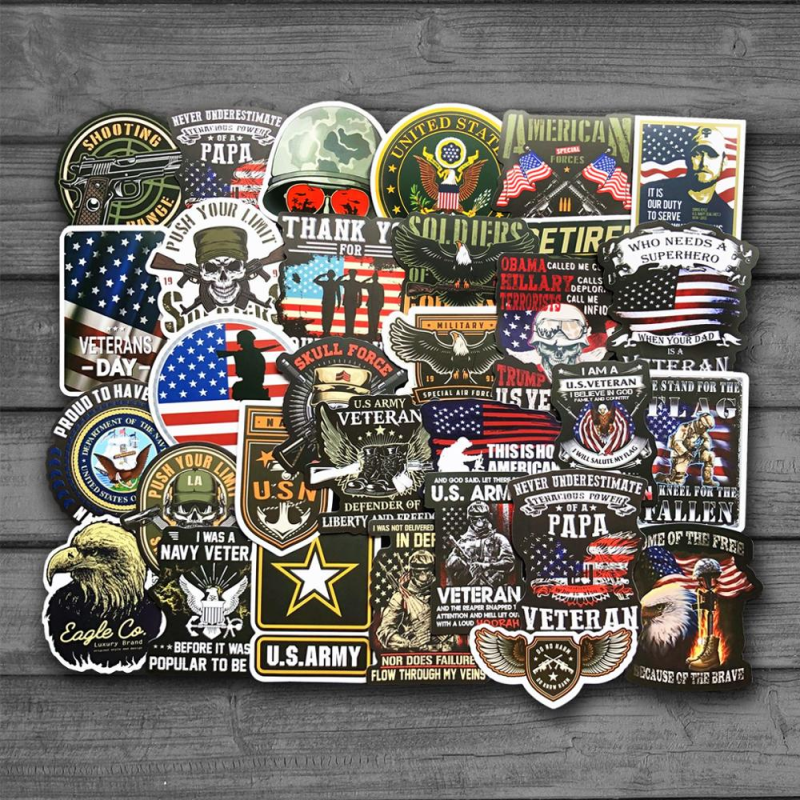 Veteran Retro Stickers