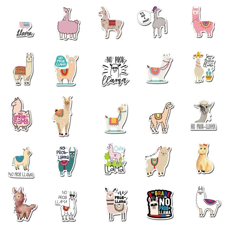 Alpaca Lama Alpacos Stickers