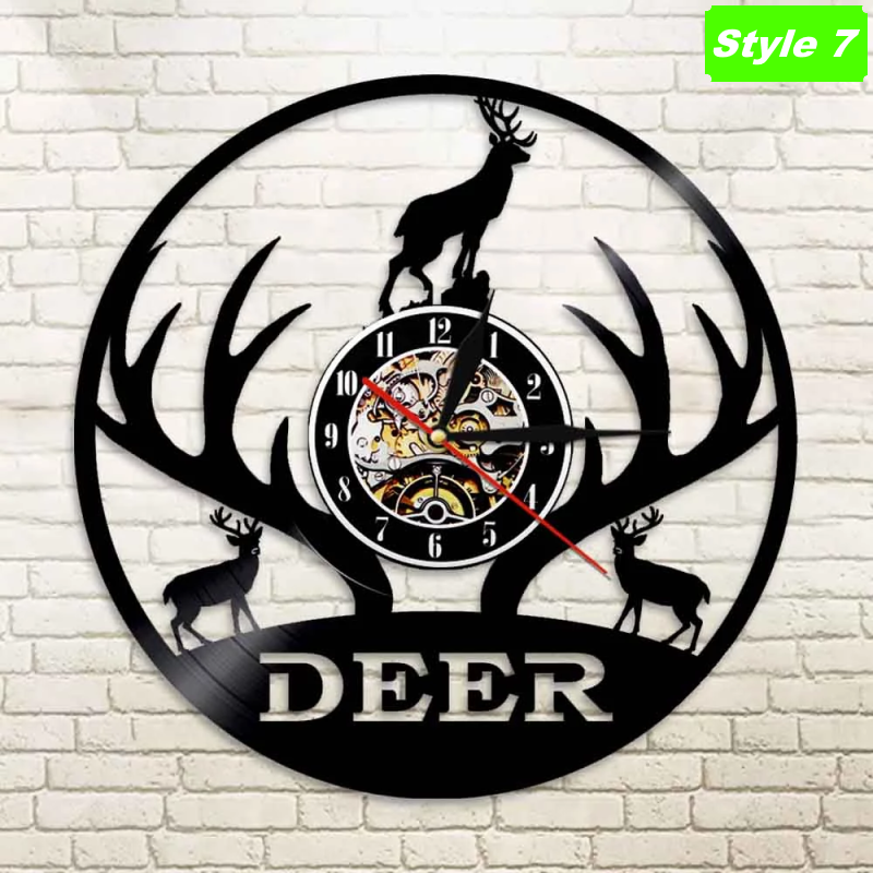 Deer Hunting Wall Clock