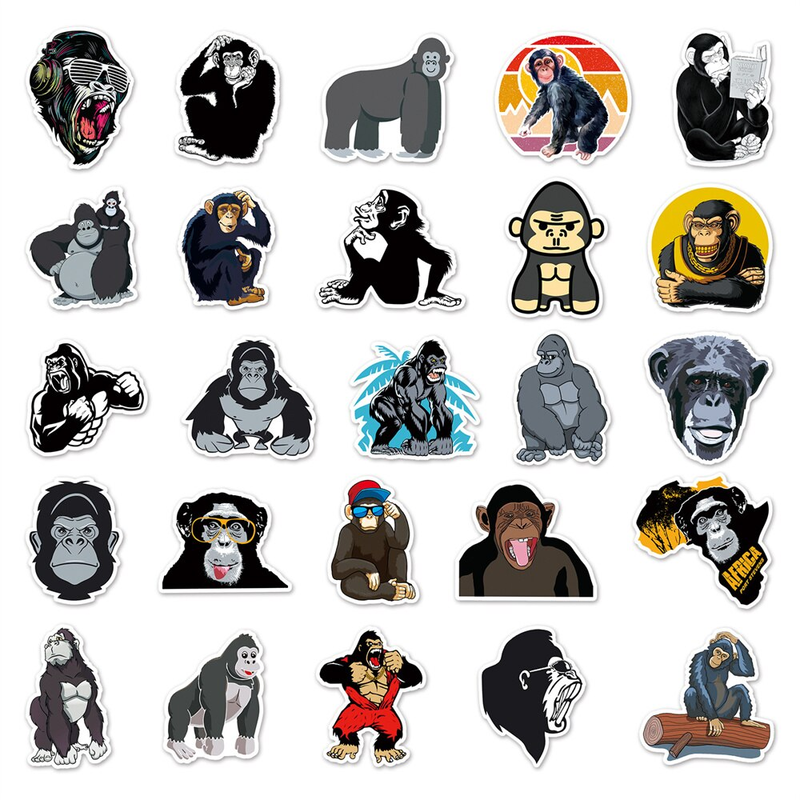 Chimpanzee Gorilla Stickers