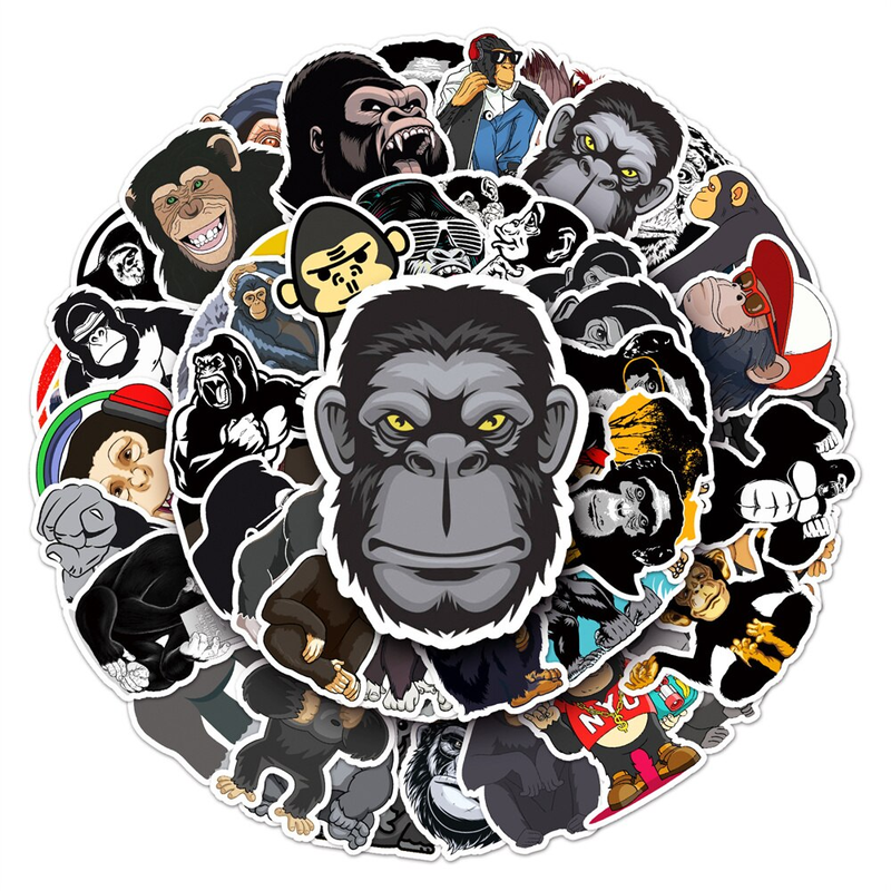 Chimpanzee Gorilla Stickers