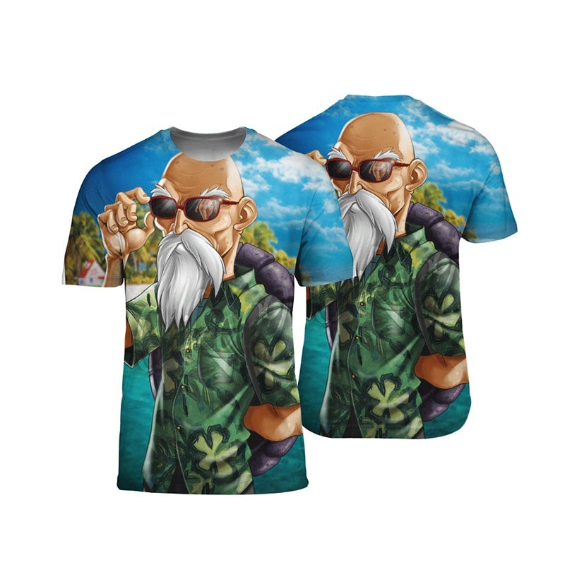 Dragon Ball Master Roshi Hawaii 3D T-Shirt