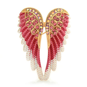 Angel Wings Rhinestone Brooch Pins Gift