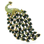 Peacock Rhinestone Office Brooch Pin Gifts