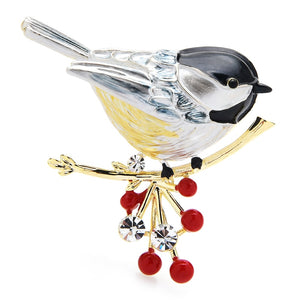 Bird Enamel Brooch Pin Gift