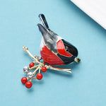 Bird Enamel Brooch Pin Gift