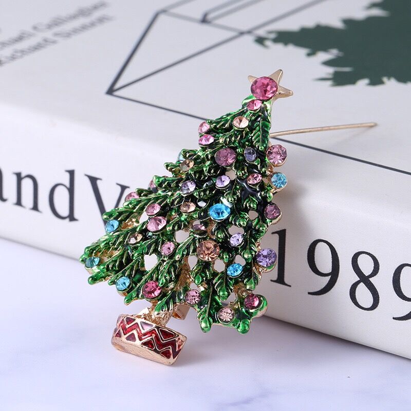 Christmas Tree Office Enamel Brooch Pins Gifts